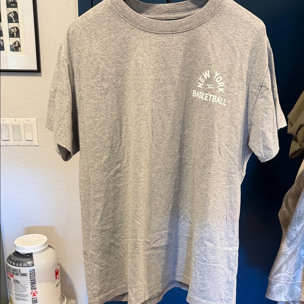 Classic Gray New York Basketball Tee